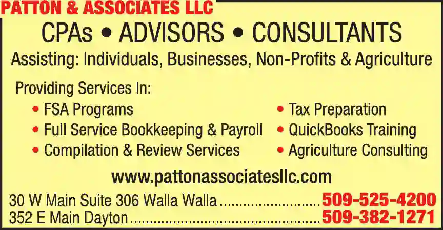 Accountants/Certified Public Accountants print ad for Patton & Associates LLC