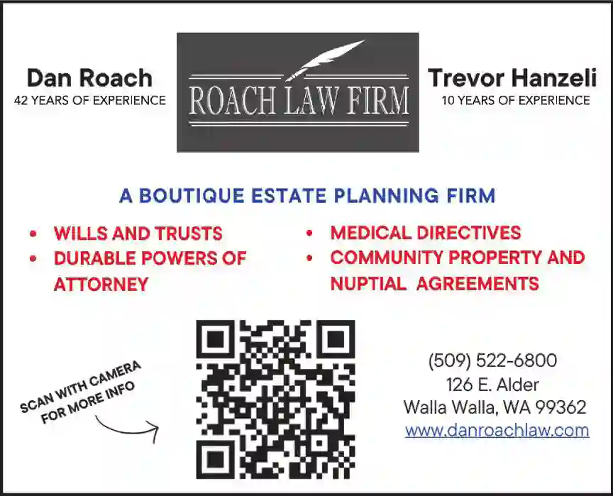 Attorneys - Wills, Probate, Trust & Estate Planning print ad for Roach Law Firm