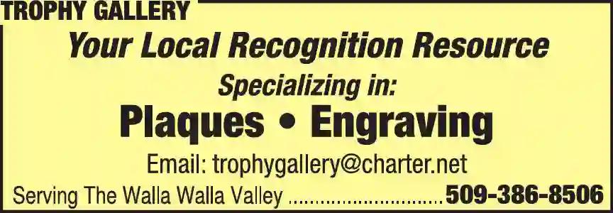 Engravers print ad for Trophy Gallery