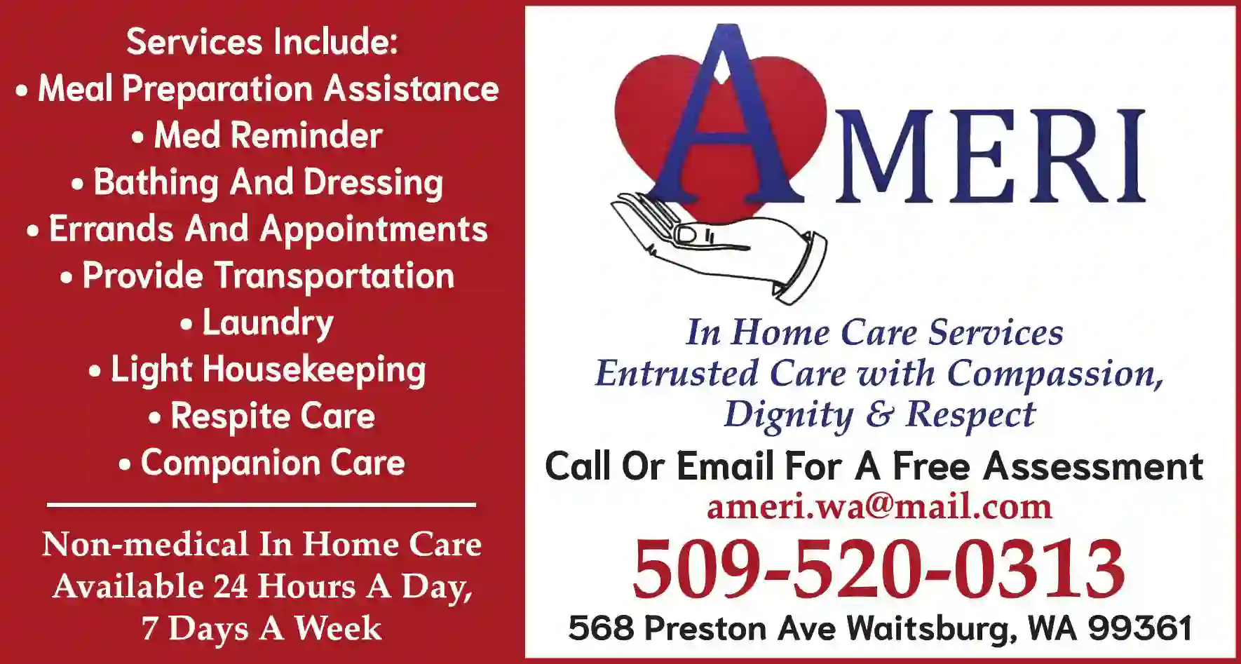 In-Home Healthcare print ad for Ameri
