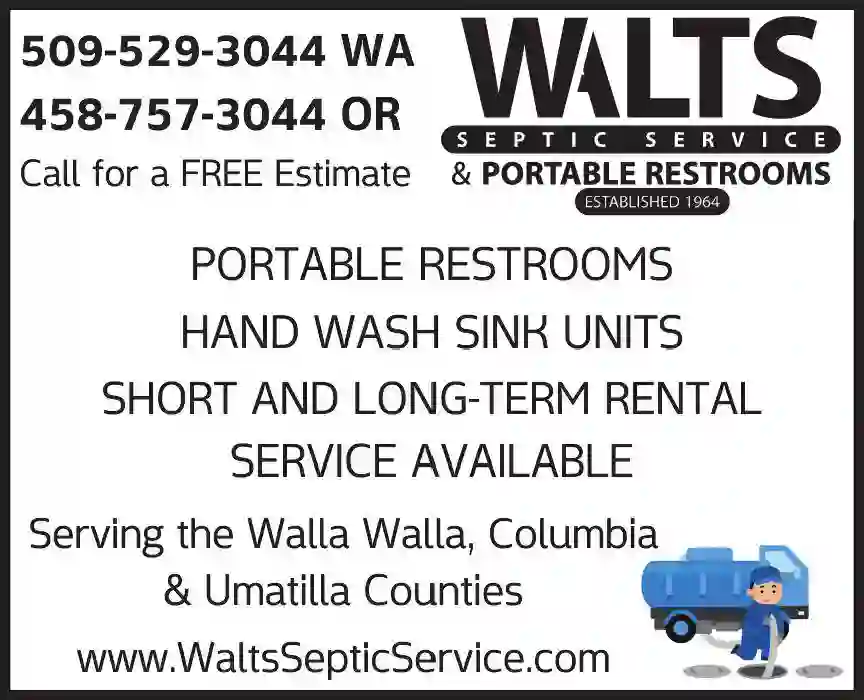 Toilets - Portable print ad for Walt's Septic Service