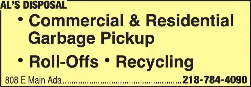 Garbage & Rubbish Collection print ad for Al's Disposal