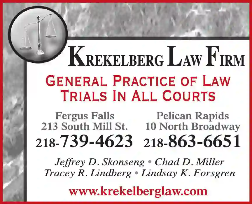 Attorneys print ad for Krekelberg Law Firm