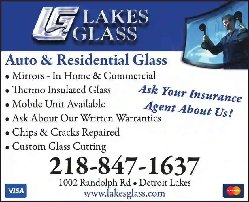 Glass - Auto, Plate, Window print ad for Lakes Glass