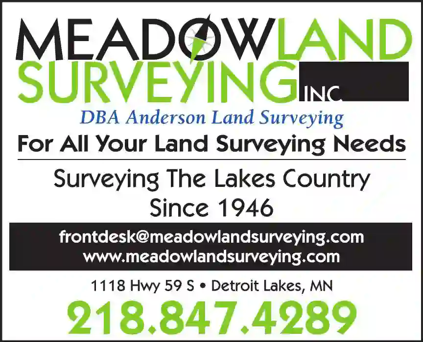 Surveyors - Land print ad for Meadowland Surveying Inc