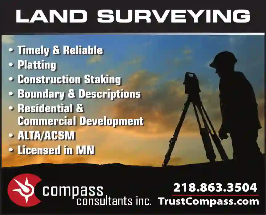 Surveyors - Land print ad for Compass Consultants Inc