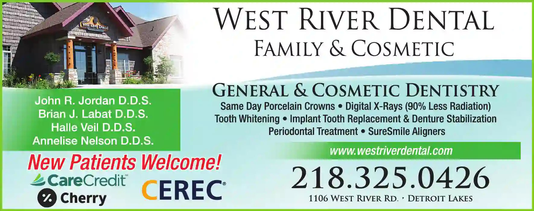 Dentists print ad for West River Dental