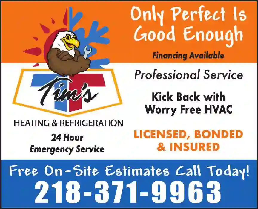 Furnaces - Heat - Sales & Service print ad for Tim's Heating And Refrigeration