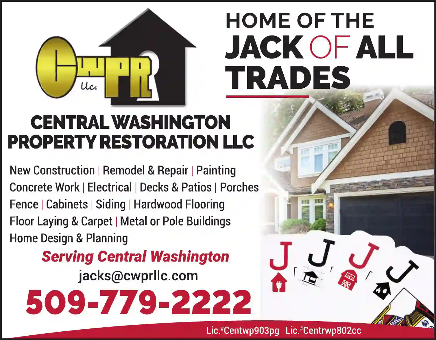 Contractors - General print ad for Central Washington Property Restoration LLC