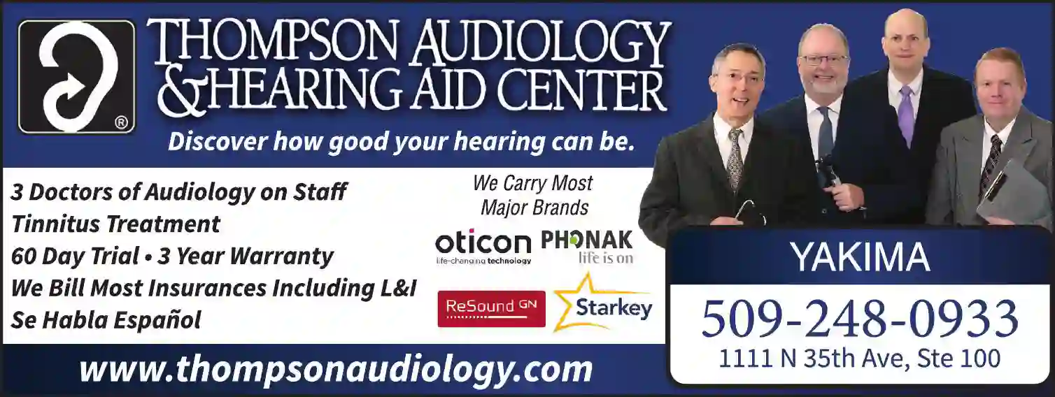 Audiologists print ad for Thompson Audiology & Hearing Center