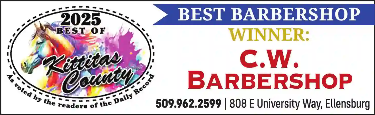 Specialty - Community Pages print ad for C W Barber Shop