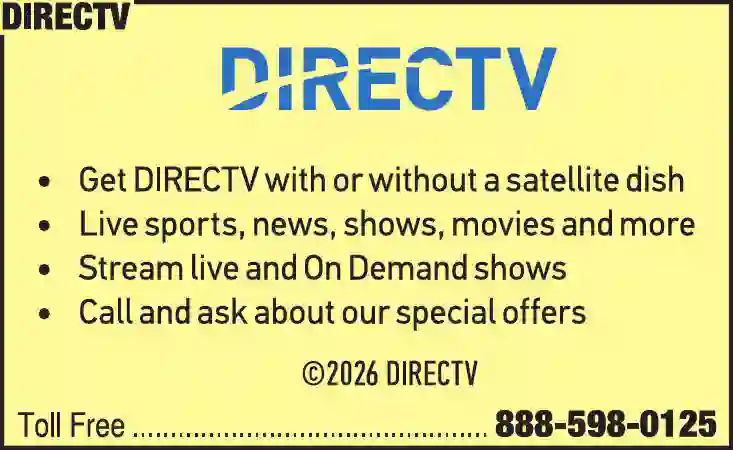 Television - Cable, CATV & Satellite print ad for DirecTV