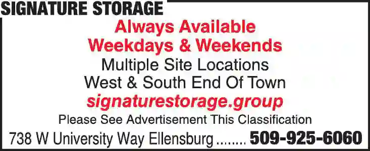 Storage - Household & Commercial print ad for Signature Storage