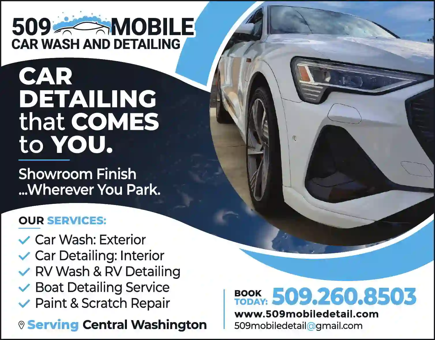 Auto Detailing print ad for 509 Mobile Detail LLC