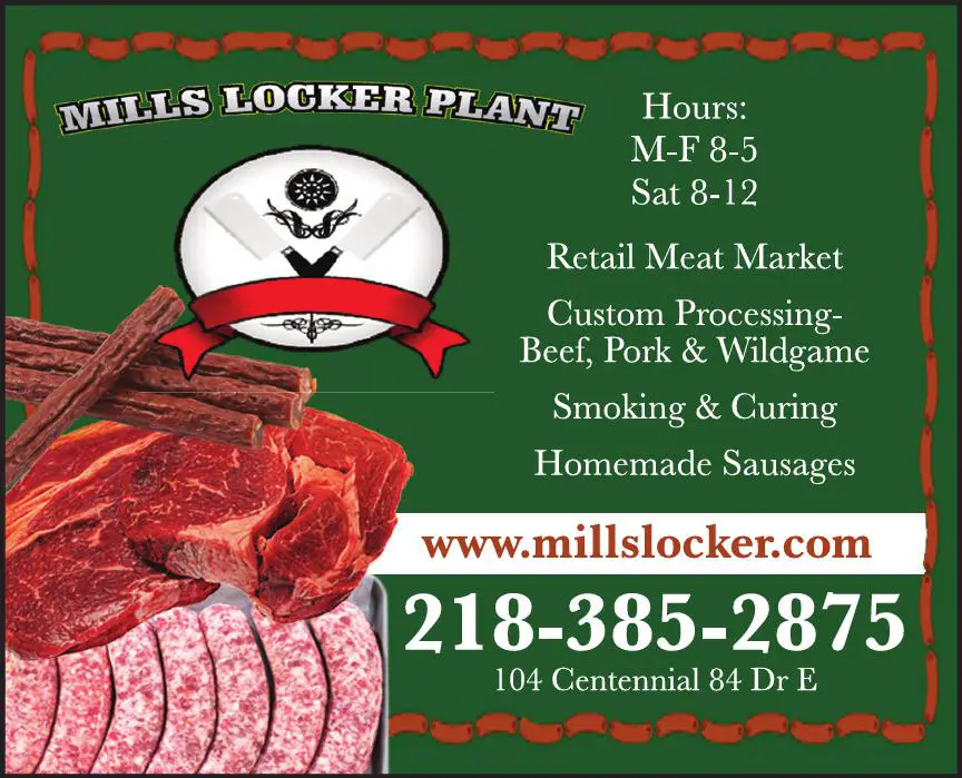 Meat - Retail print ad for Mills Locker Plant