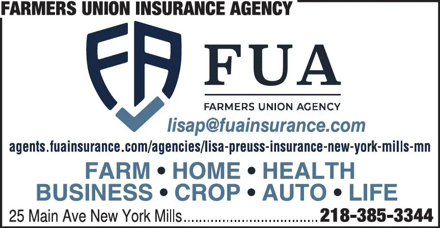 Insurance print ad for Farmers Union Insurance Agency