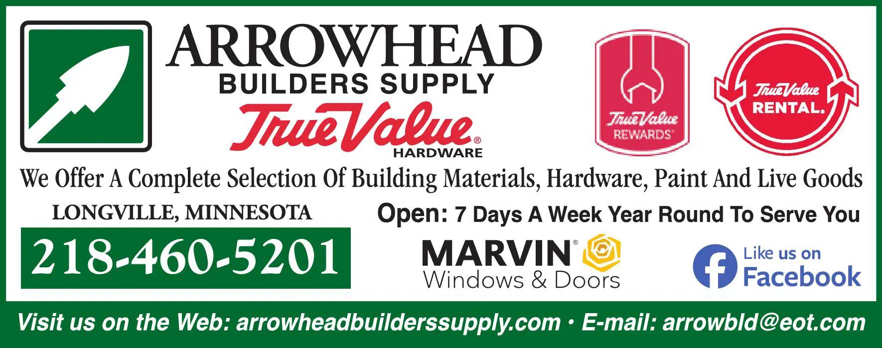 Hardware - Retail print ad for Arrowhead Builders Supply