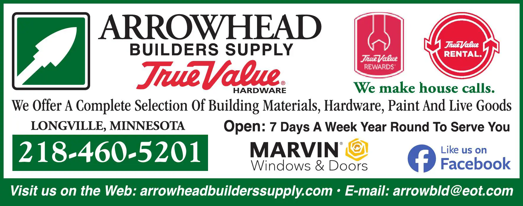 Lumber - Retail print ad for Arrowhead Builders Supply