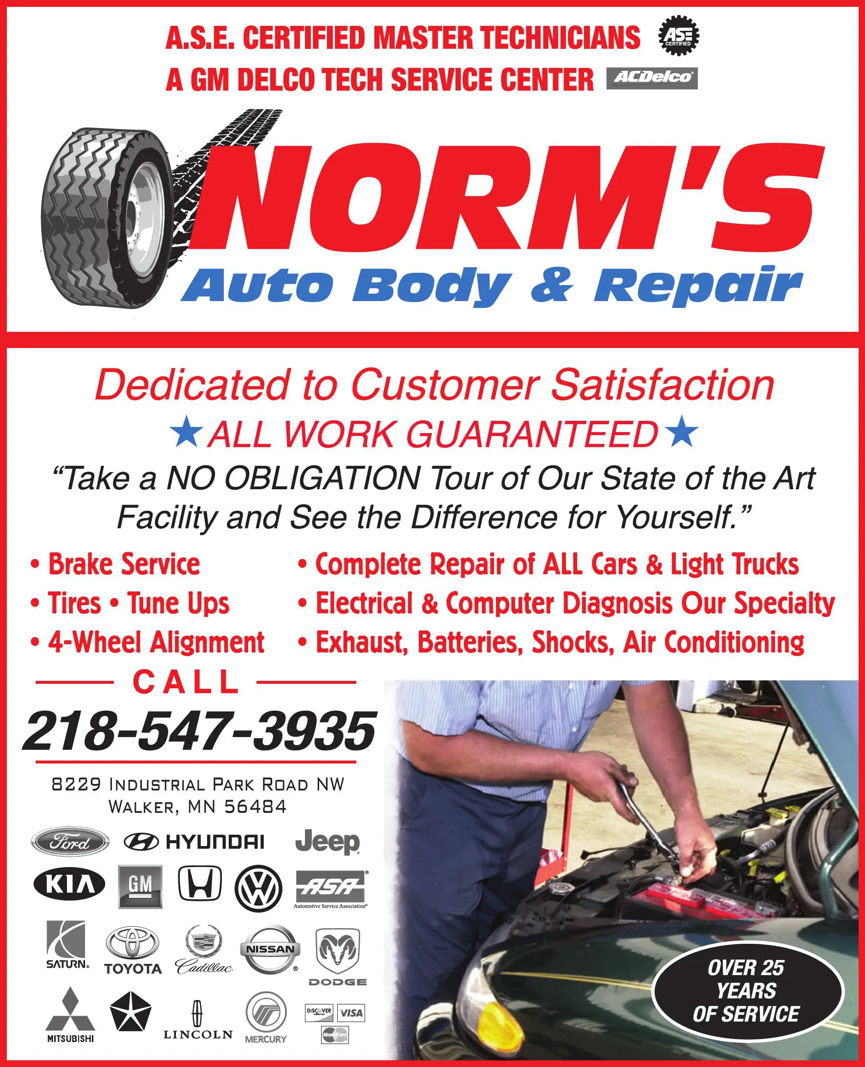 Auto Repair & Service print ad for Norm's Auto Body & Repair
