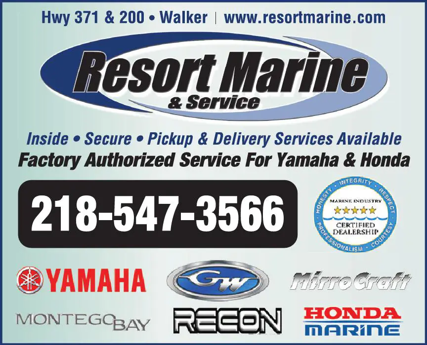 Boat Storage print ad for Resort Marine & Service