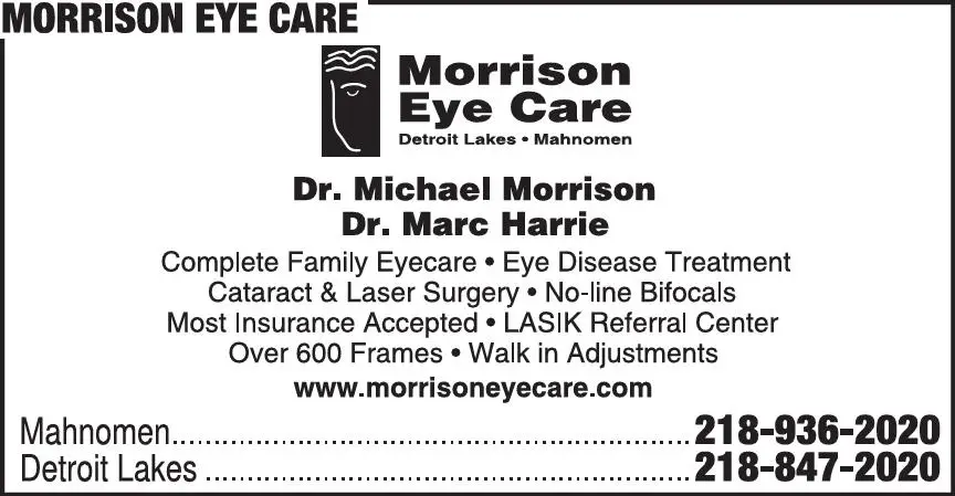 Optometrists, O.D. print ad for Morrison Eye Care