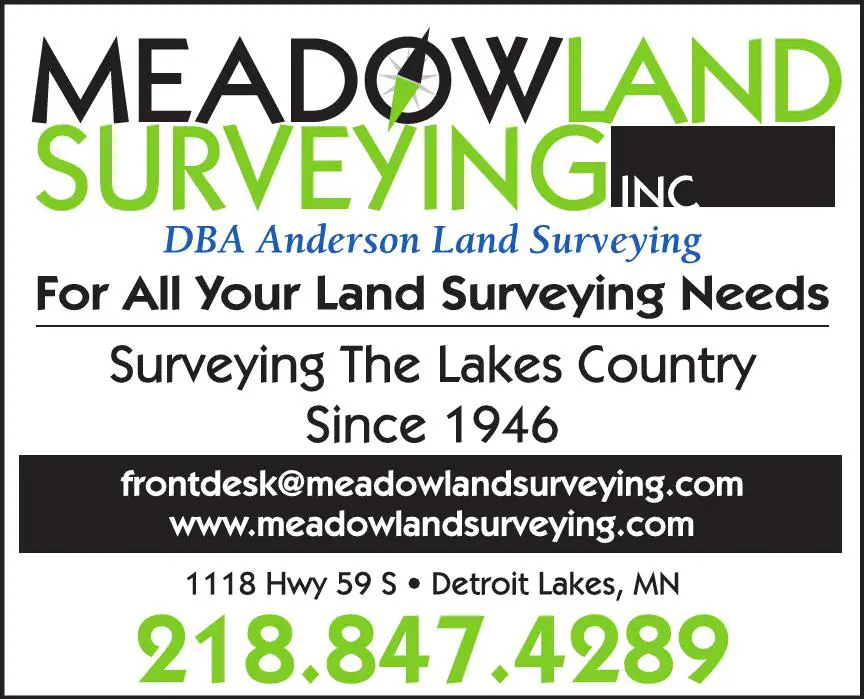Surveyors - Land print ad for Meadowland Surveying Inc