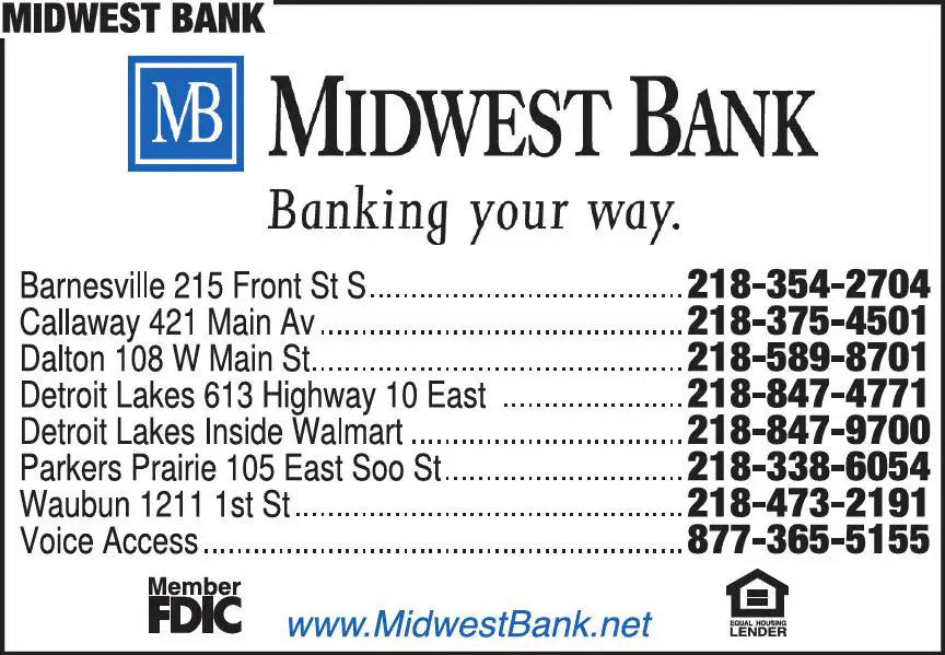 Banks print ad for Midwest Bank