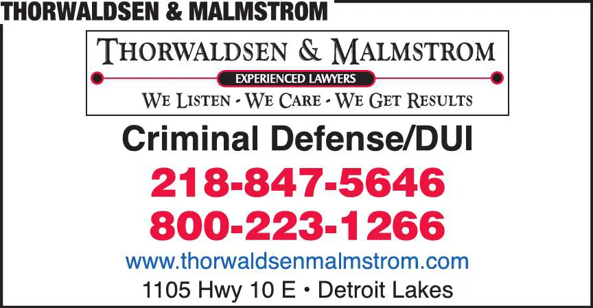 Attorneys - Driving (DUI-DWI) print ad for Thorwaldsen & Malmstrom