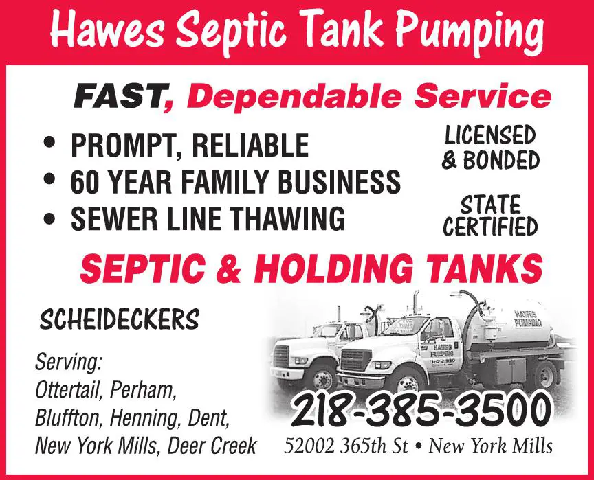 Septic Tanks & Systems - Cleaning print ad for Hawes Septic Tank Pumping