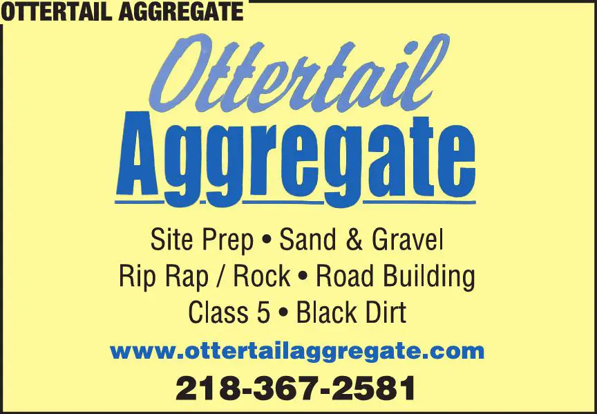 Sand & Gravel print ad for Ottertail Aggregate