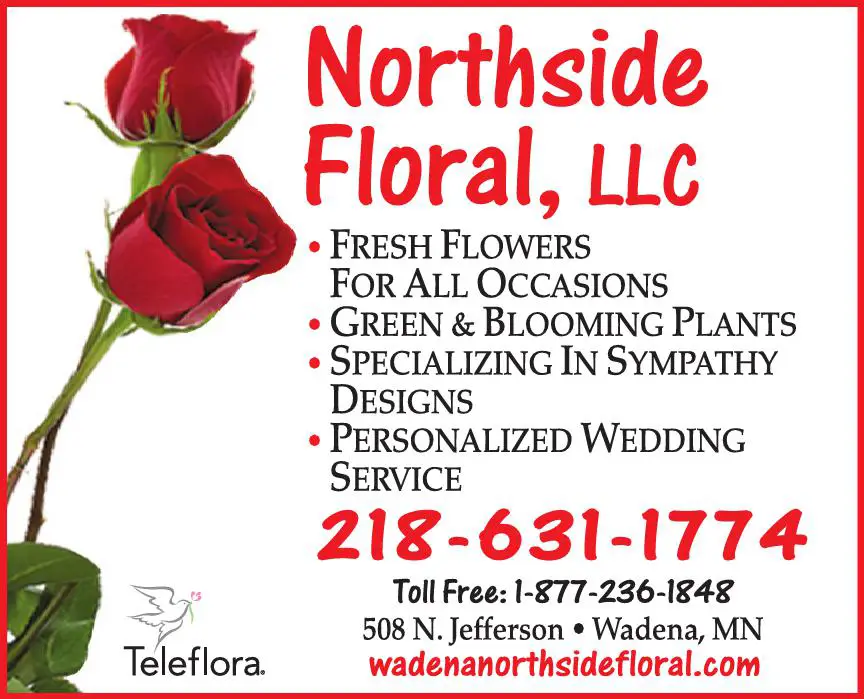 Florists - Retail print ad for Northside Floral LLC
