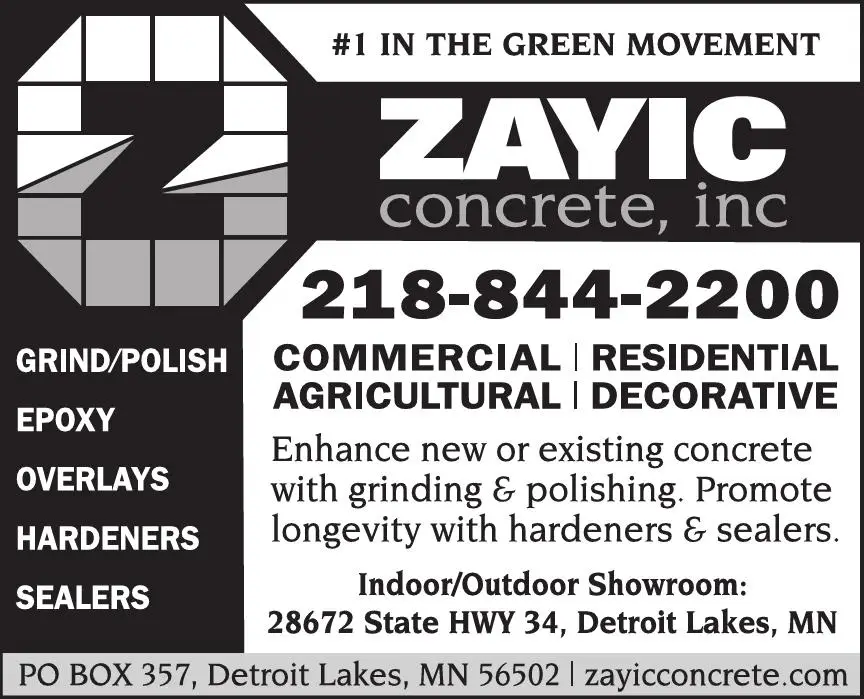 Concrete Repair & Restoration print ad for Zayic Concrete Inc