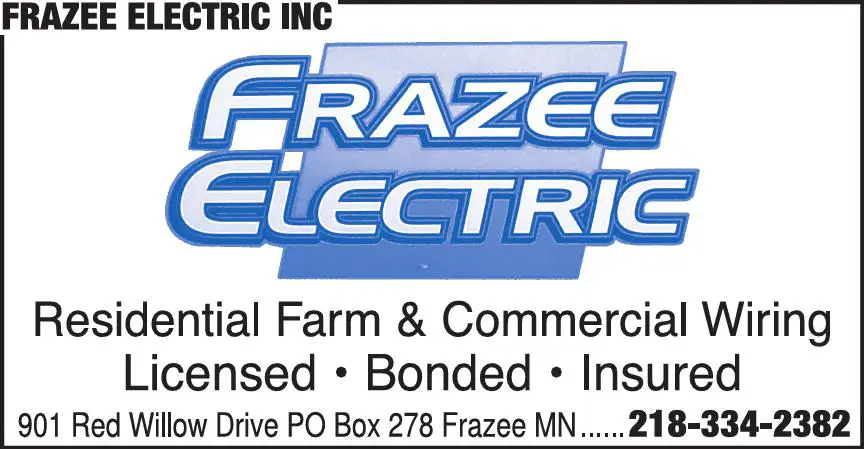 Electric Contractors print ad for Frazee Electric Inc