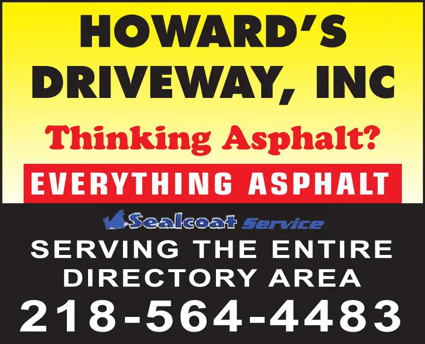 Asphalt Contractors print ad for Howard's Driveway Inc
