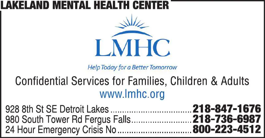 Mental Health Services print ad for Lakeland Mental Health Center