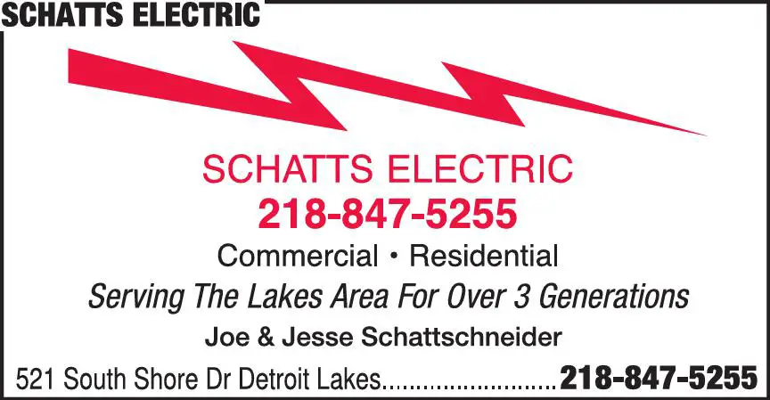 Electric Contractors print ad for Schatts Electric