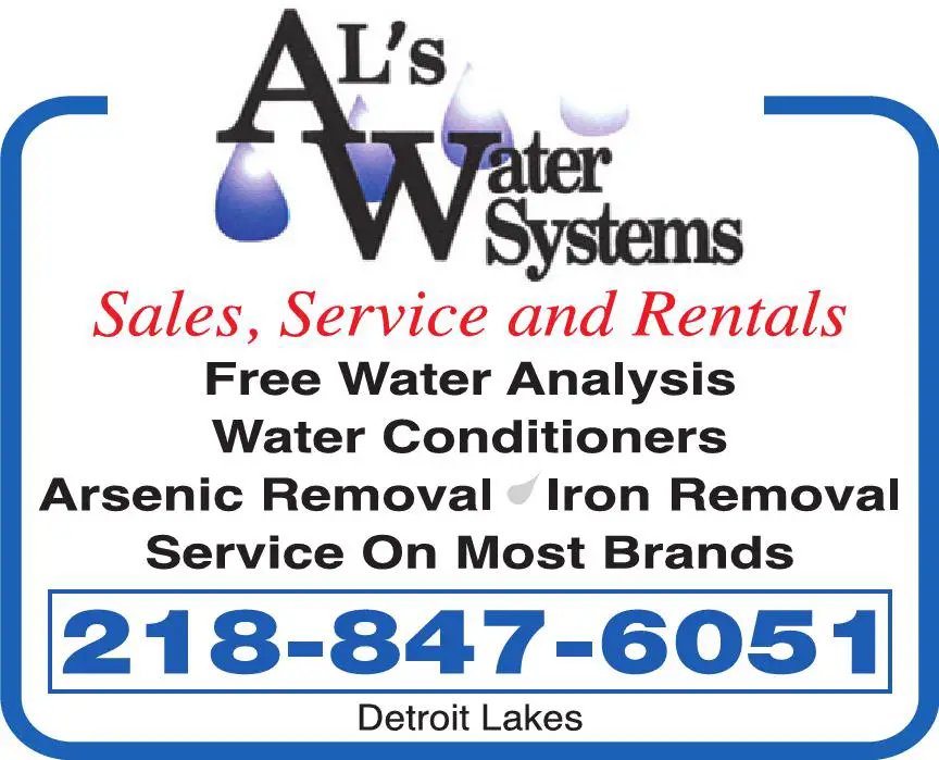 Water Softening & Conditioning Equipment - Service & Supplies print ad for Al's Water Systems
