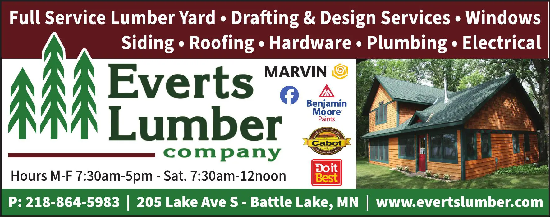 Lumber - Retail print ad for Everts Lumber Company