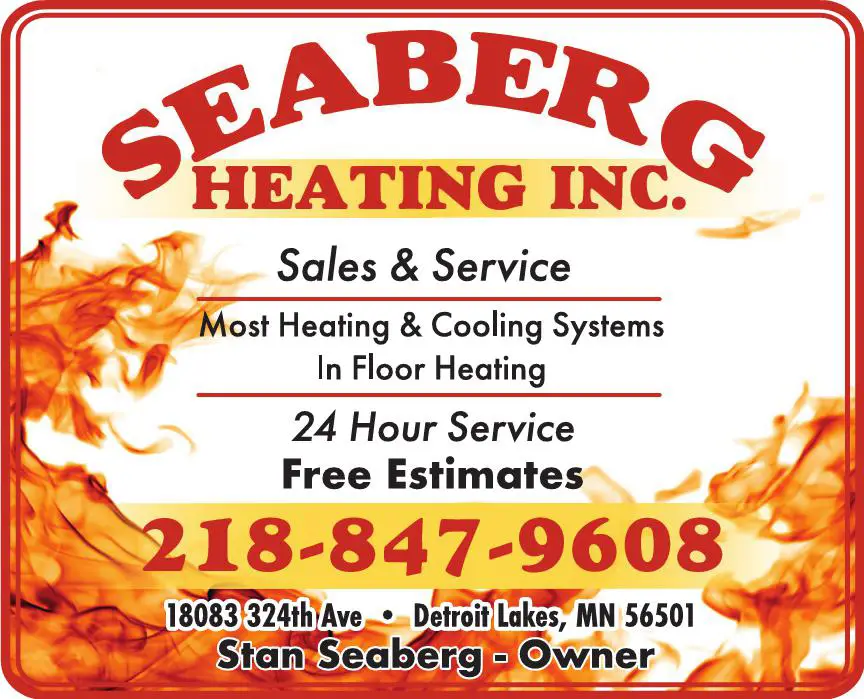 Heating Contractors print ad for Seaberg Heating Inc ^ Stan