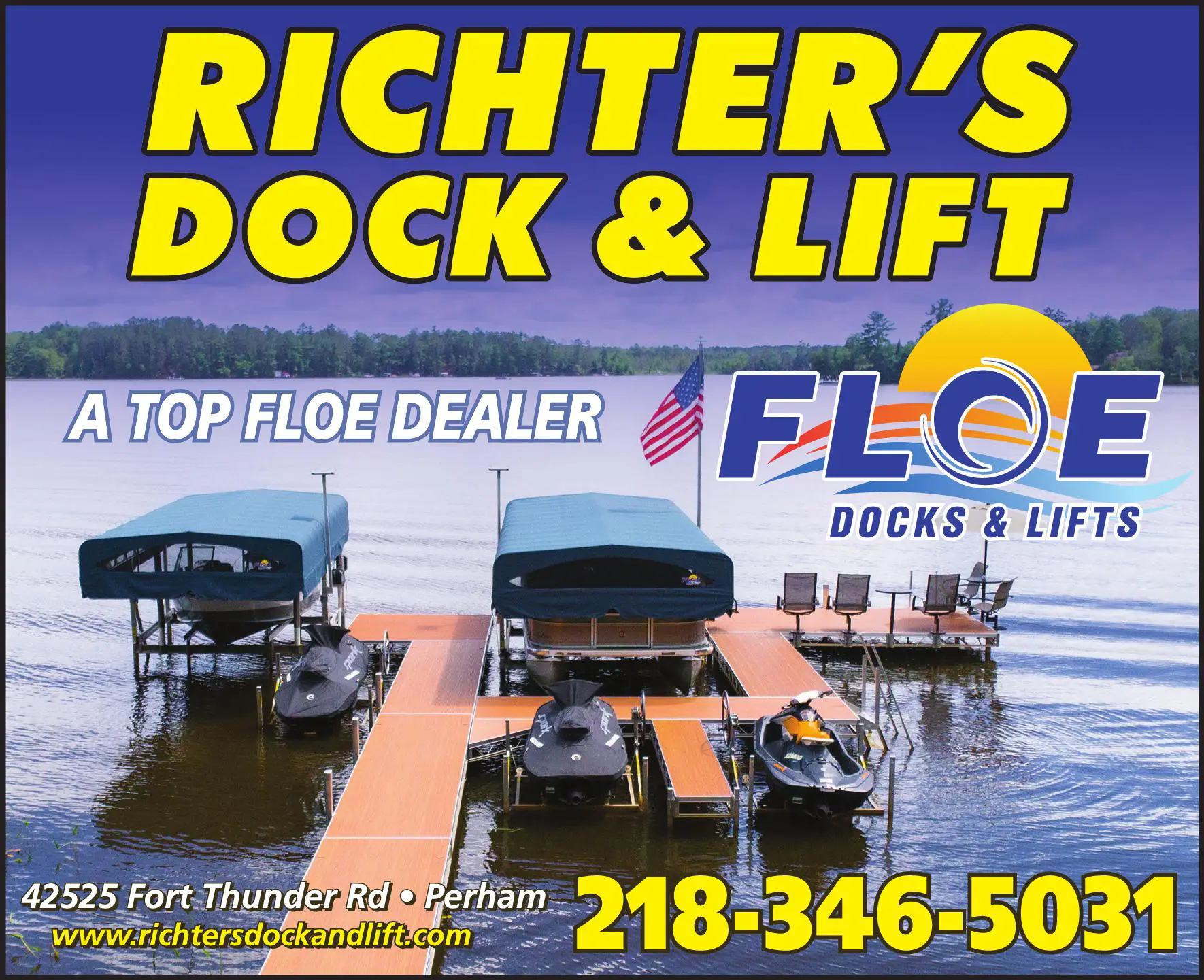 Docks print ad for Richter's Dock & Lift