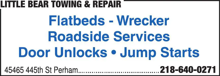 Towing - Automotive print ad for Little Bear Towing & Repair