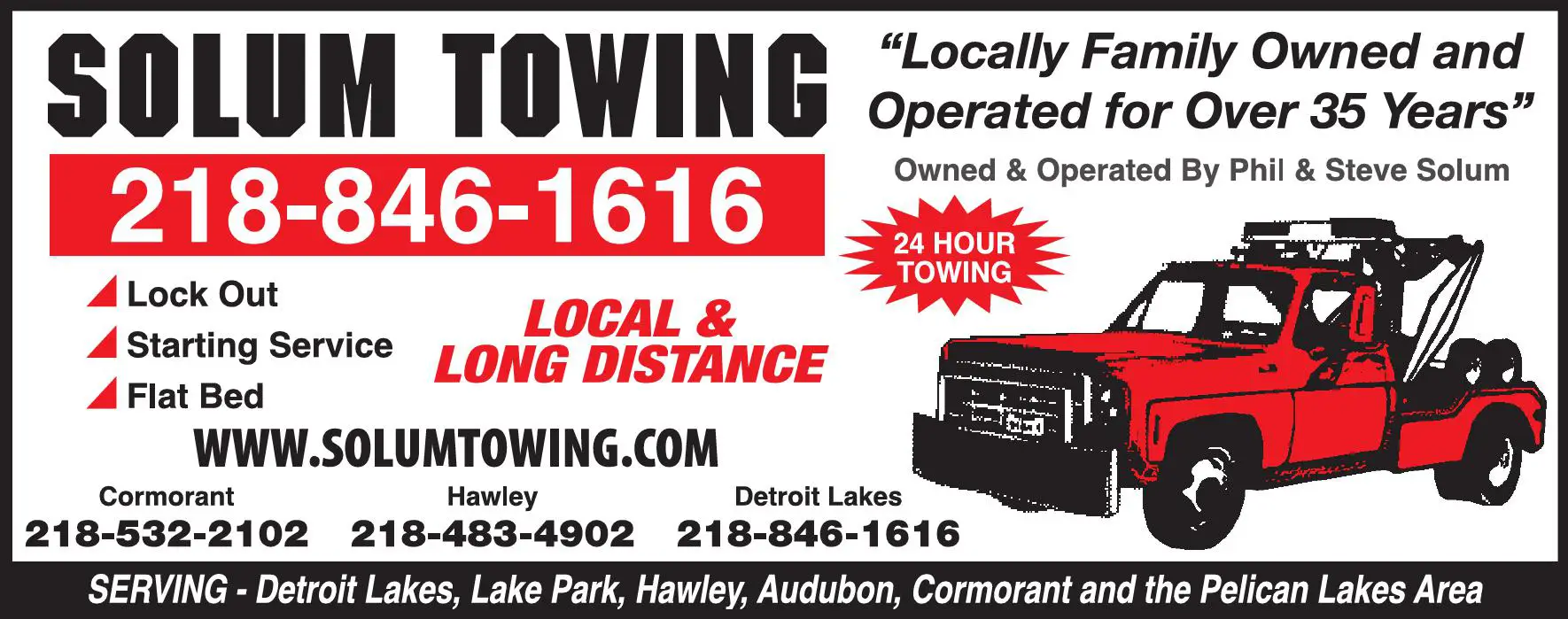 Towing - Automotive print ad for Solum Towing