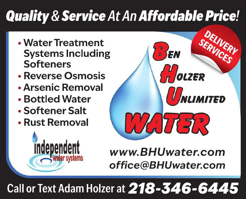 Water Softening & Conditioning Equipment - Service & Supplies print ad for Ben Holzer Unlimited Water LLC ^ Independent Water Systems