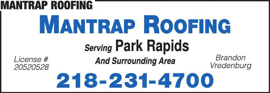 Roofing Contractors print ad for Mantrap Roofing