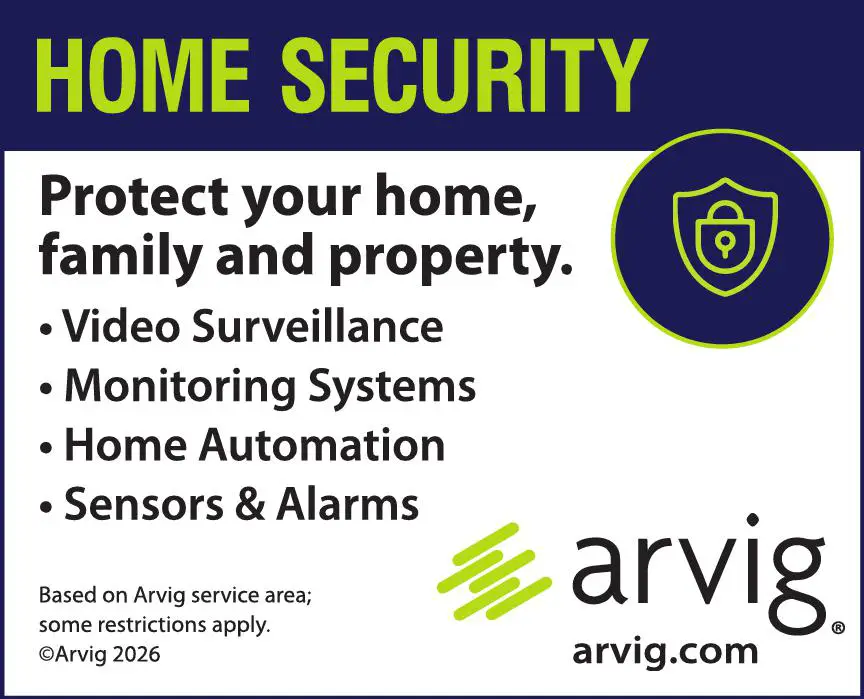 Security Systems & Monitoring print ad for Arvig