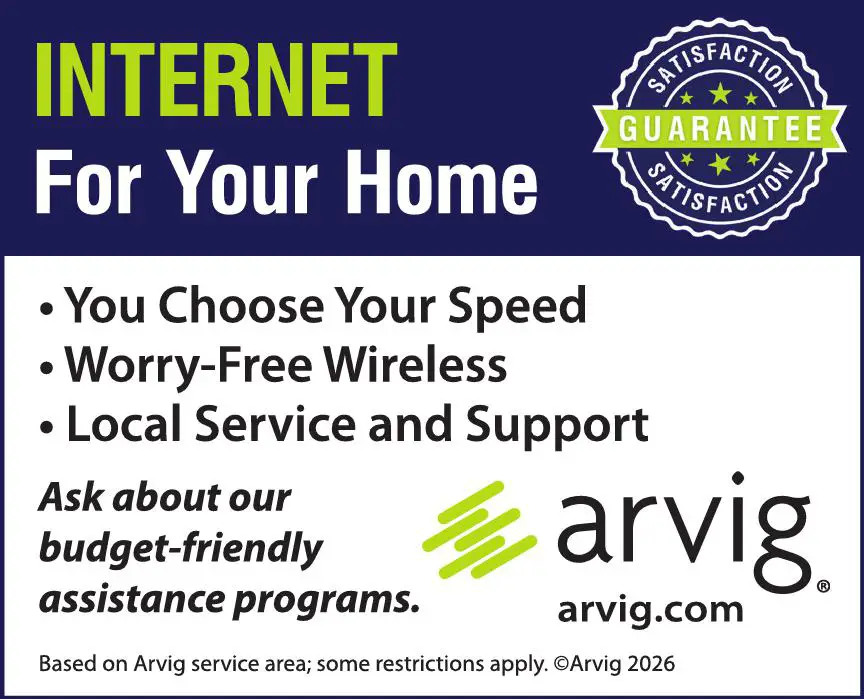 Internet Service Providers print ad for Arvig