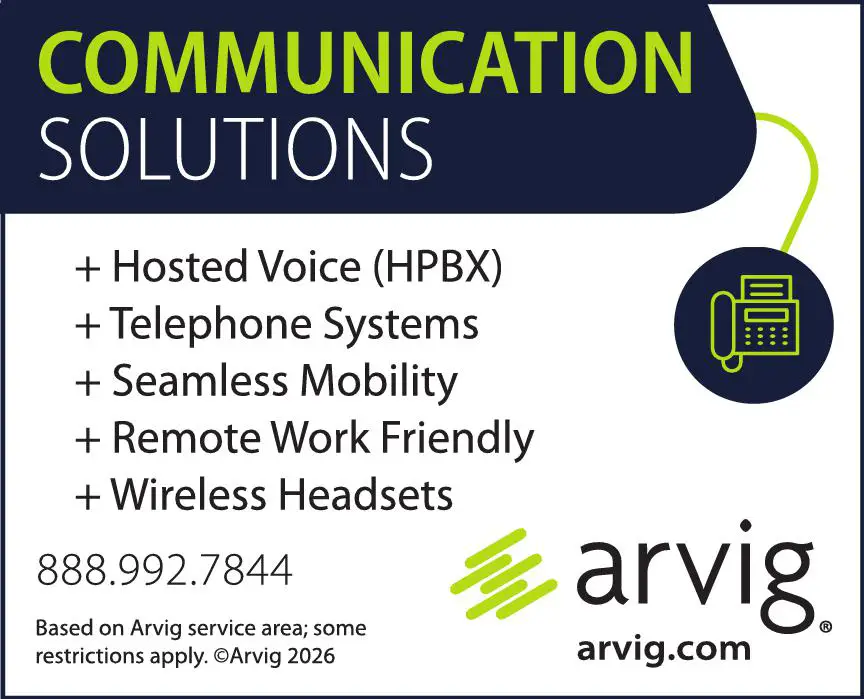 Telecommunication Equipment & Systems - Dealers print ad for Arvig