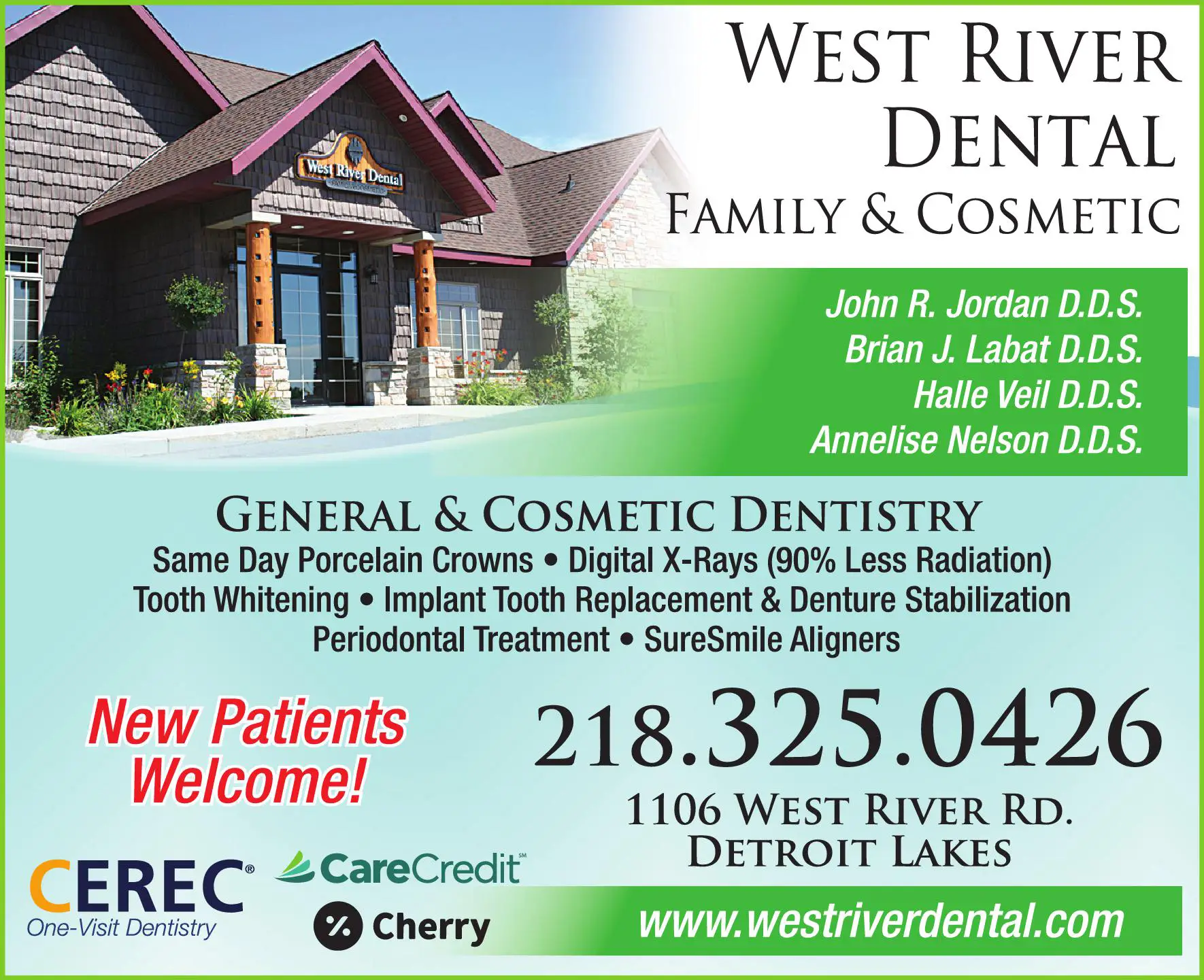 Dentists print ad for West River Dental