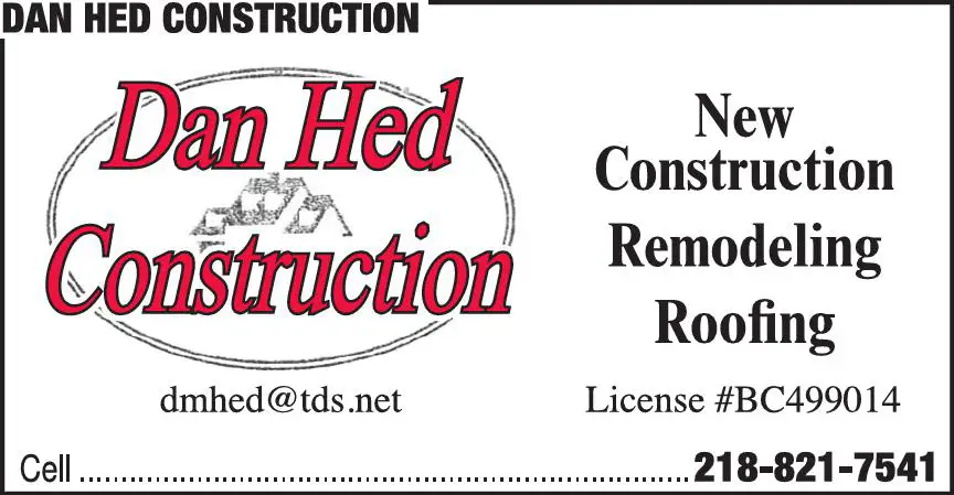 Contractors - General print ad for Dan Hed Construction