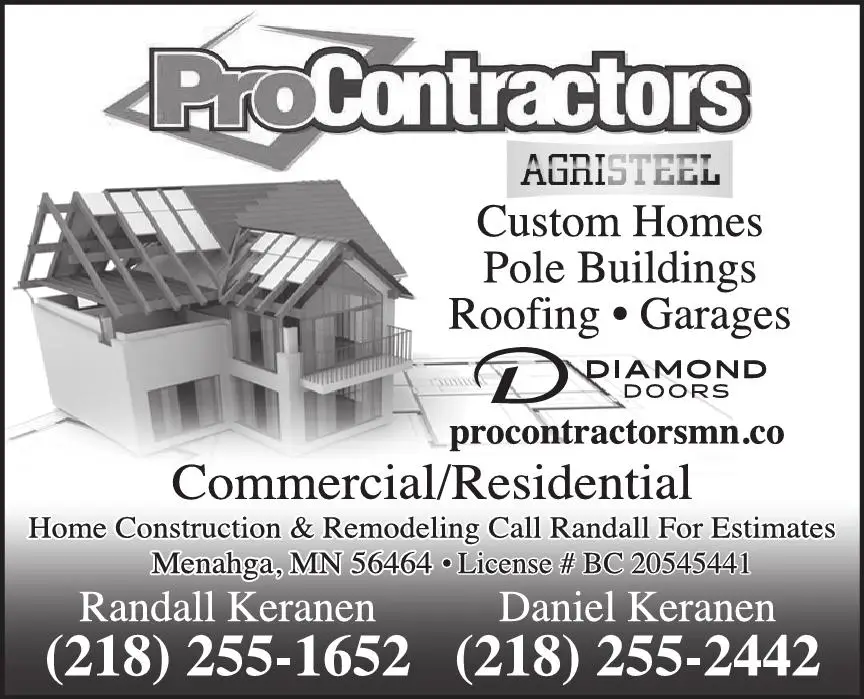 Building Contractors print ad for Pro Contractors Inc